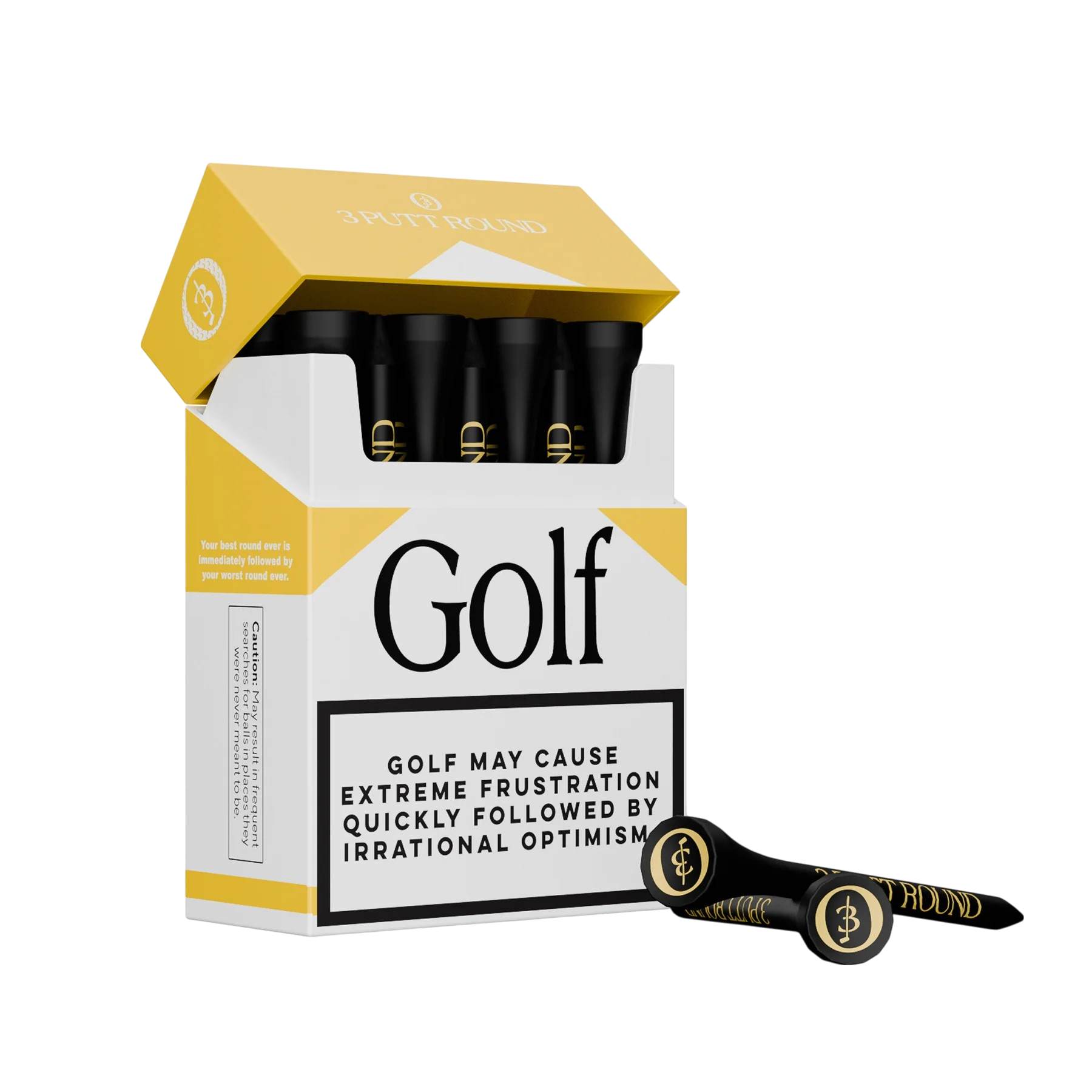 The Gold Golf Addiction Tee Pack