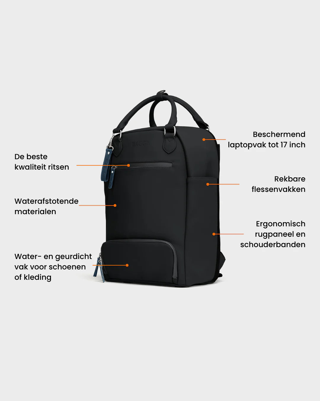 De Backpack - Zwart