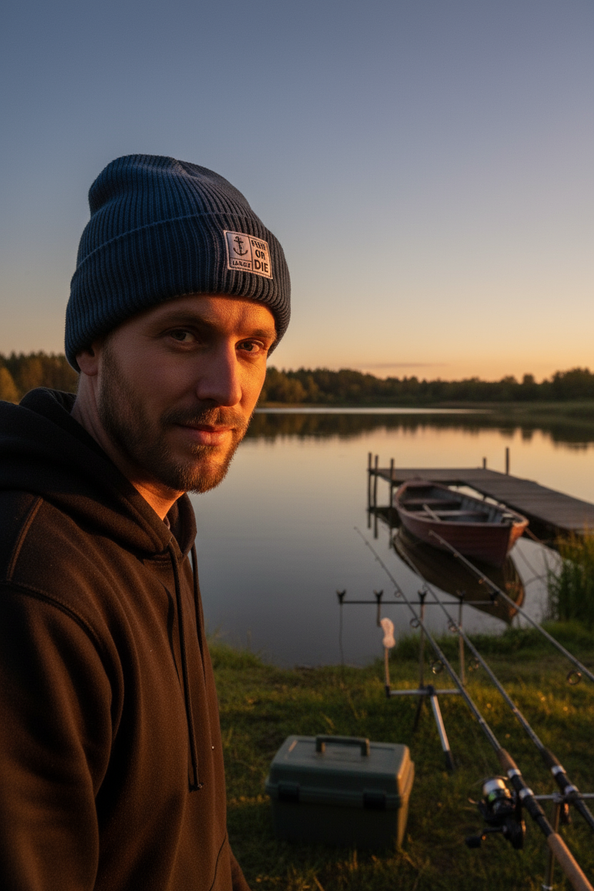 Fish or Die Beanie - Navy