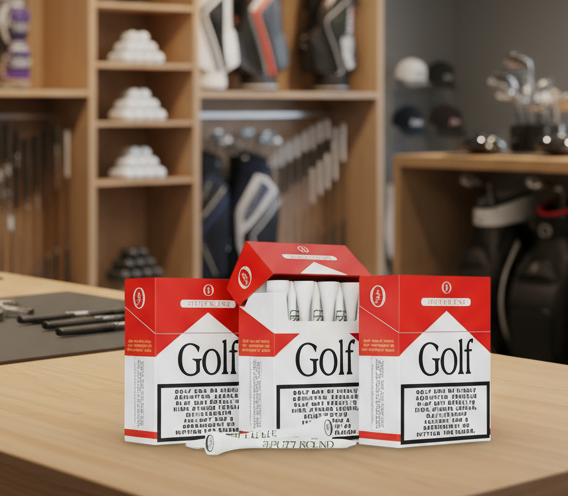 Set van 3 Red Golf Addiction Tee Packs