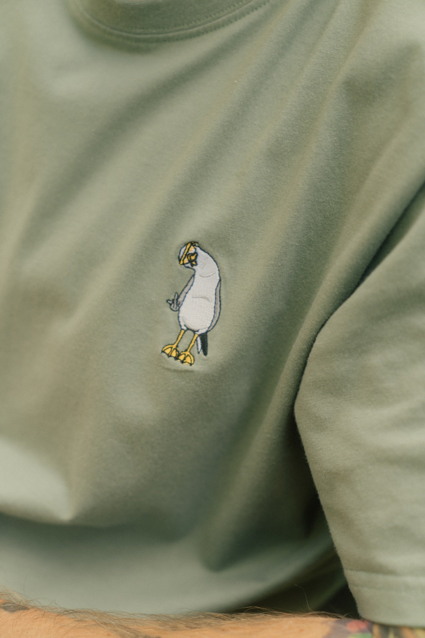 Lakor Mini Flipping the Bird T-Shirt - Sea Spray - Lab10streetwear.com