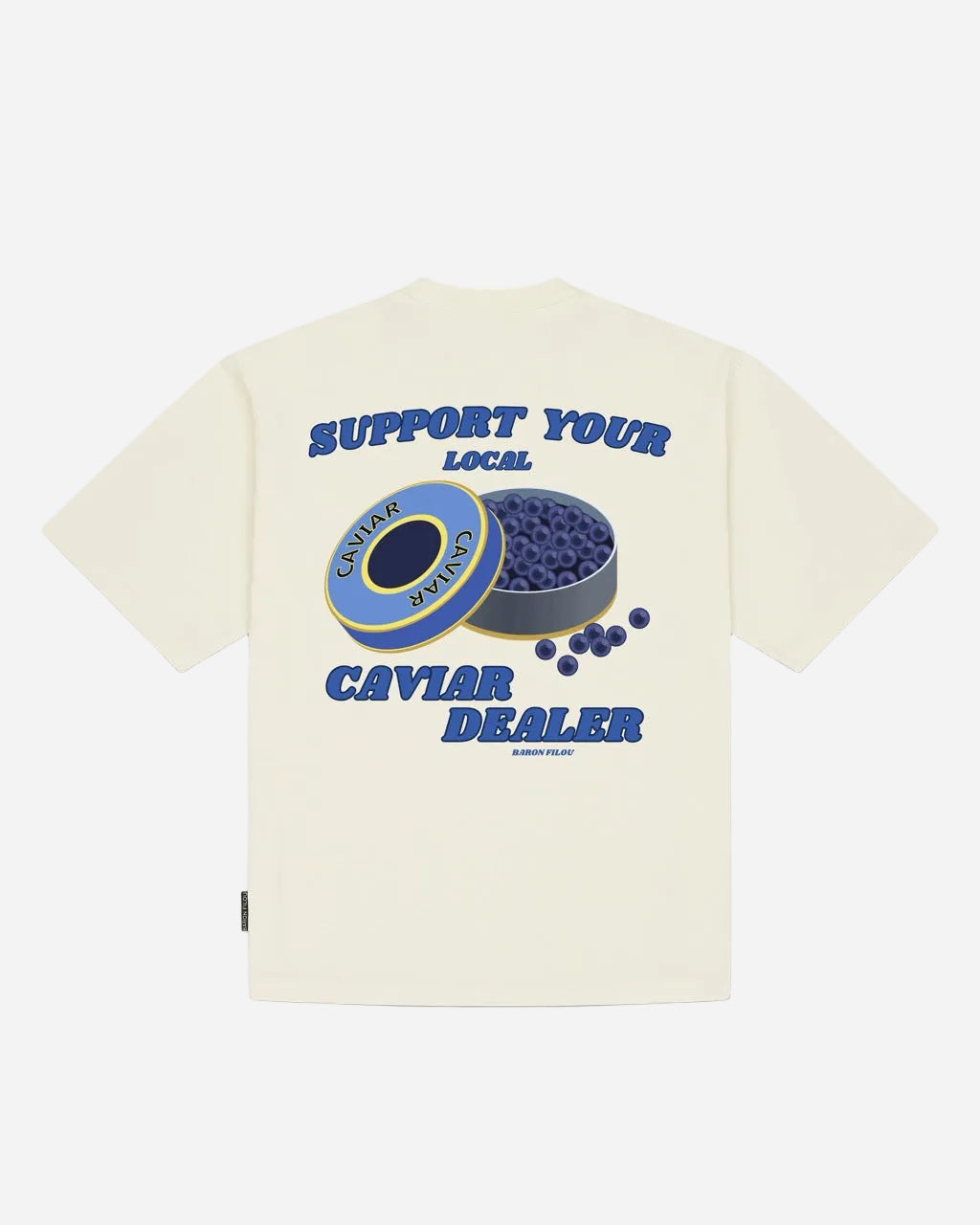 Oversized Backprint T-Shirt CAVIAR DEALER - Off White -lab10menswear.nl