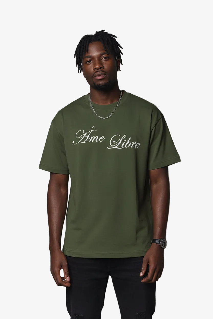 Ame Libre Sentinel T-Shirt Olive Lab10streetwear.nl