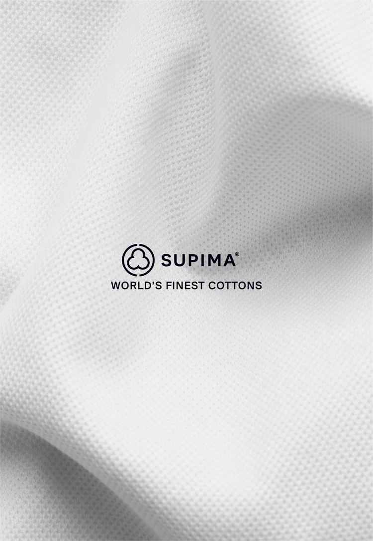 ecmo Supima® Badge Polo Shirt - Wit lab10streetwear.nl