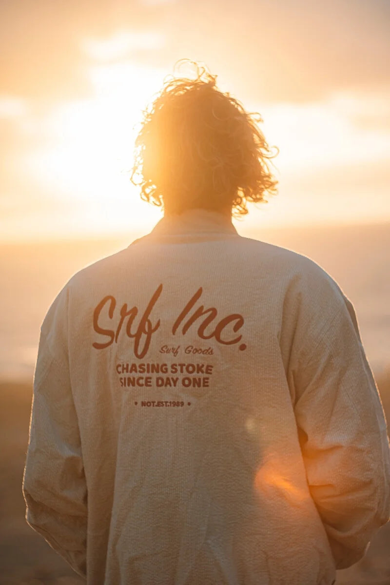 surf.inc Cord Baseball Jacket - Vintage White- lab10streetwear.nl