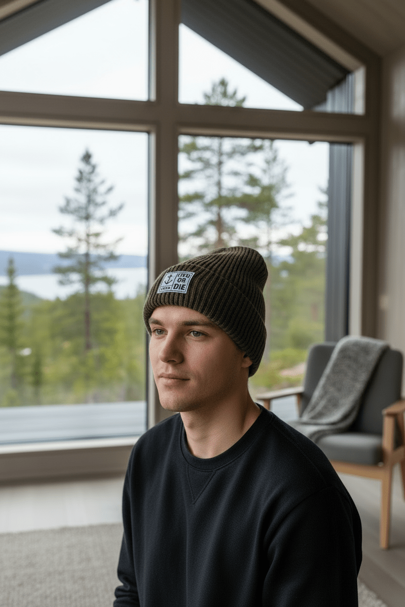 Fish or Die Beanie - Green - LAB10streetwear