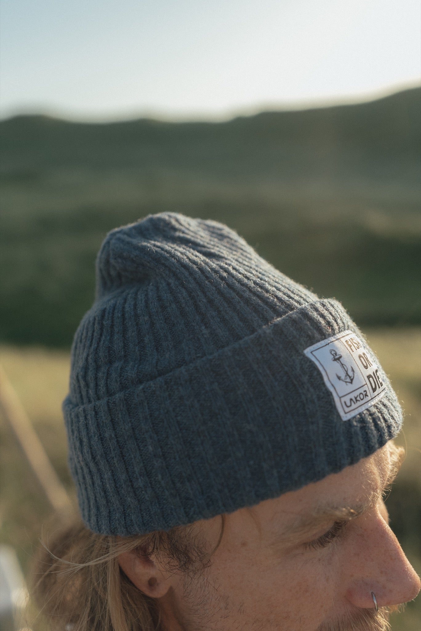 Fish or Die Beanie - Navy - LAB10streetwear