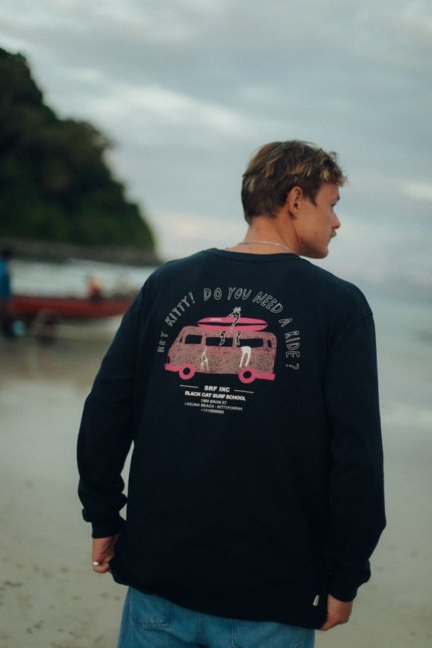 Kitty Longsleeve - Acid Black