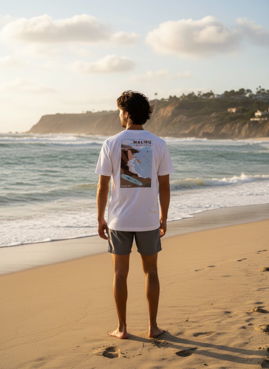 Malibu California T-Shirt - Off White - LAB10streetwear