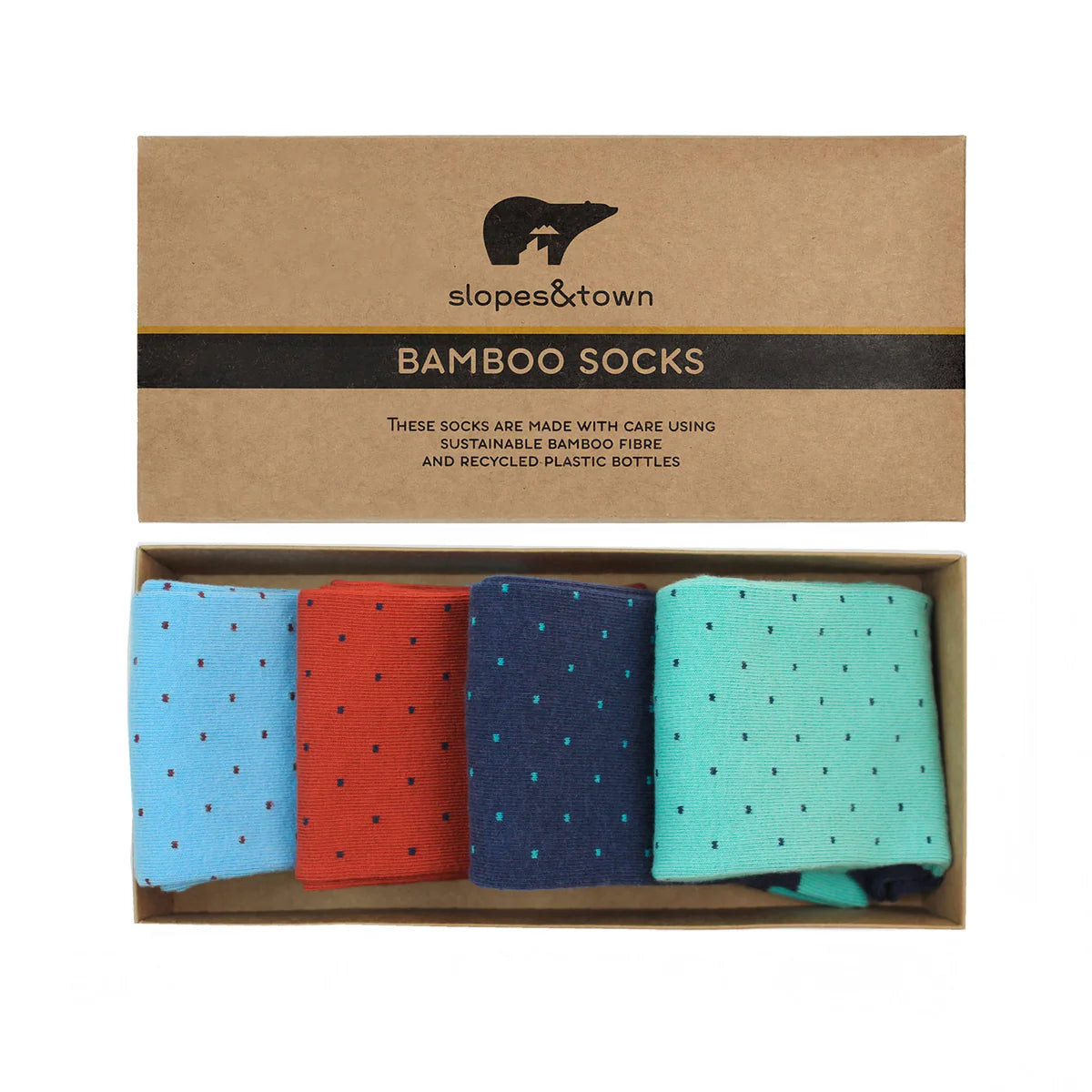 Sock Gift Box - Blue Dots