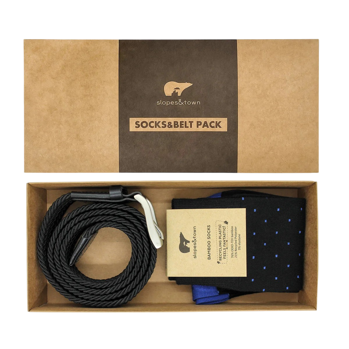 Sokken en Riem Geschenkdoos - Special Edition - Black