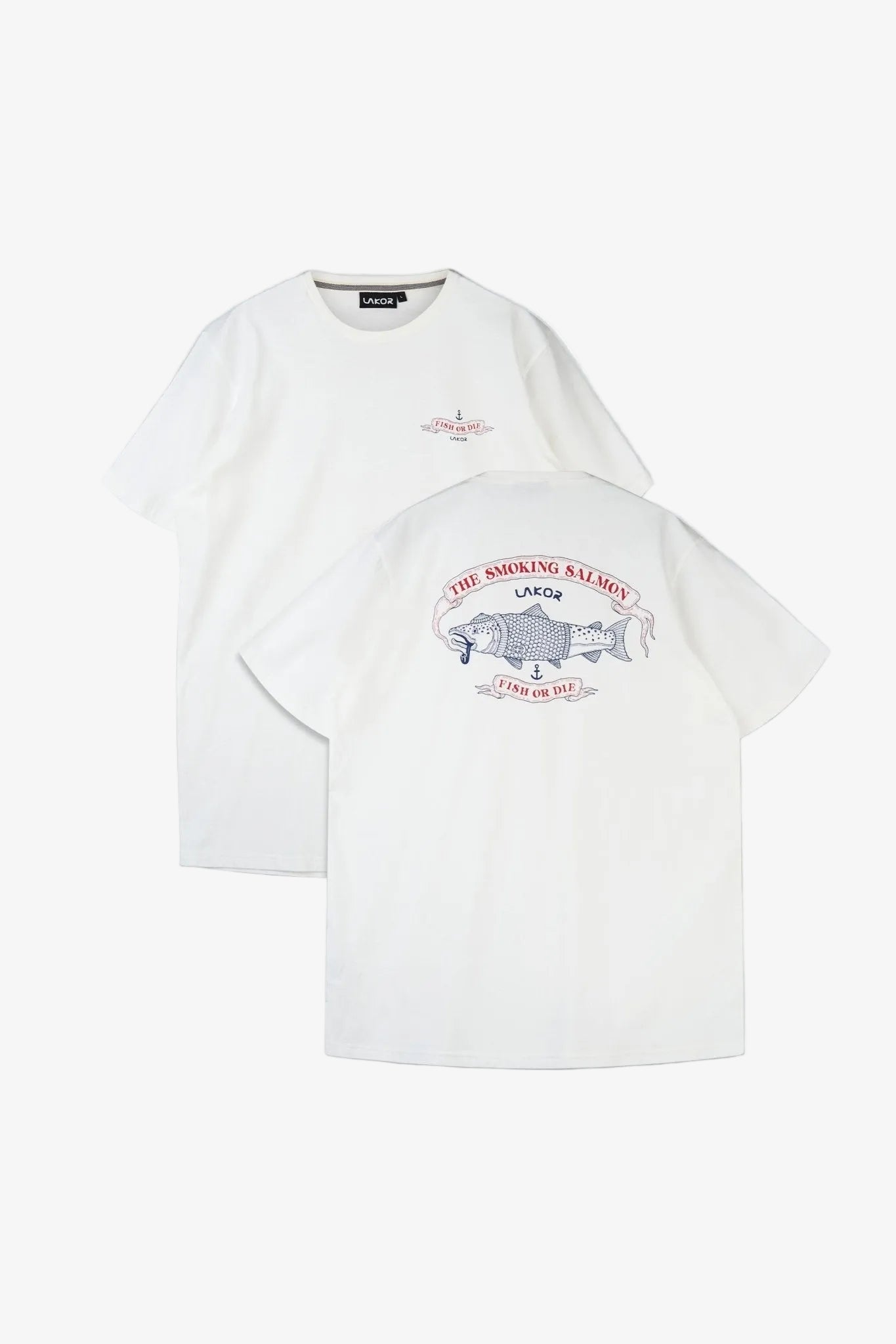 The Smoking Salmon T-Shirt - Star White - LAB10streetwear