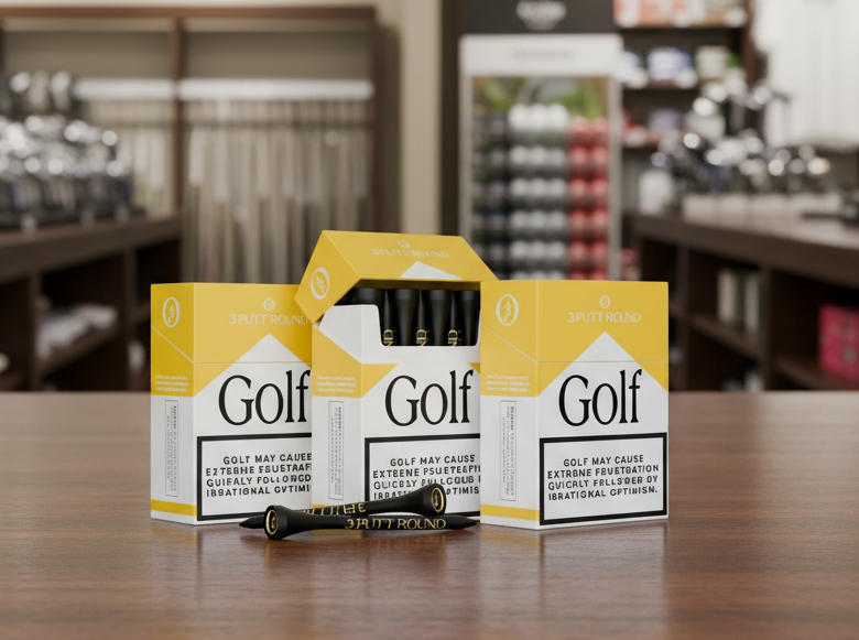 Set van 3 Gold Golf Addiction Tee Packs