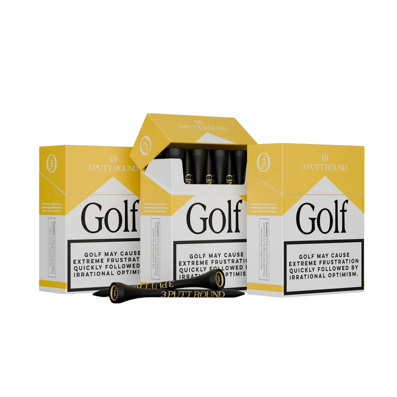 Set van 3 Gold Golf Addiction Tee Packs