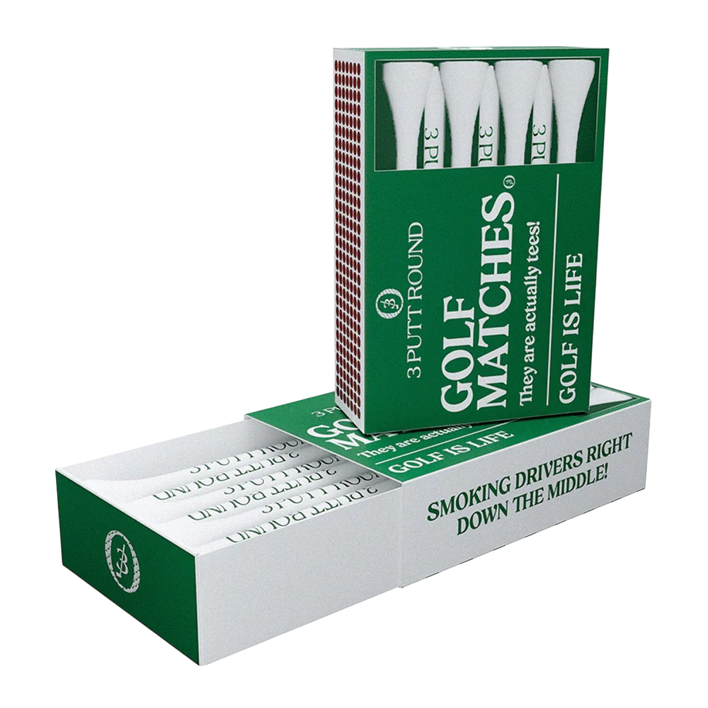 The Green Golf Tee Match Box