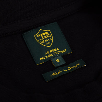 AS Roma Taper T-Shirt Zwart