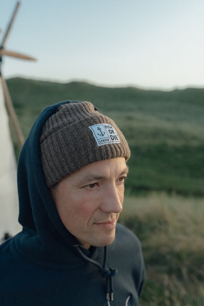 Fish or Die Beanie - Light Brown