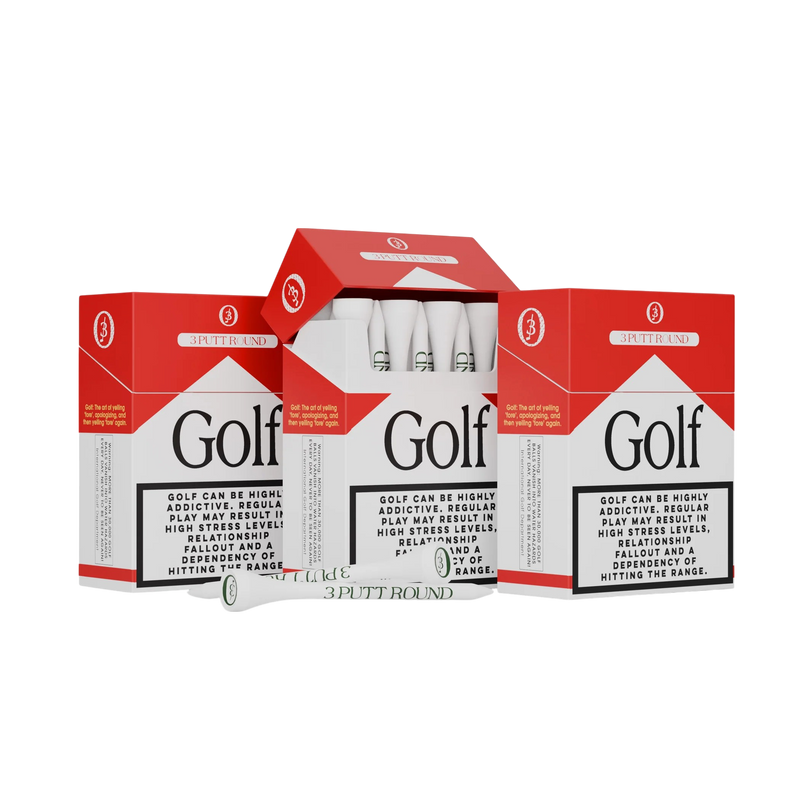 Set van 3 Red Golf Addiction Tee Packs