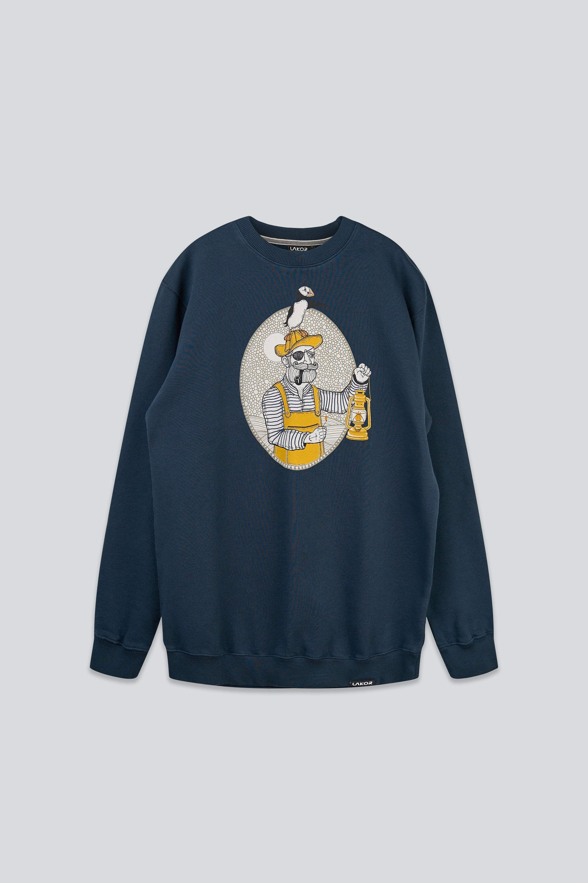 Light the Way Crewneck Sweater - Blueberry
