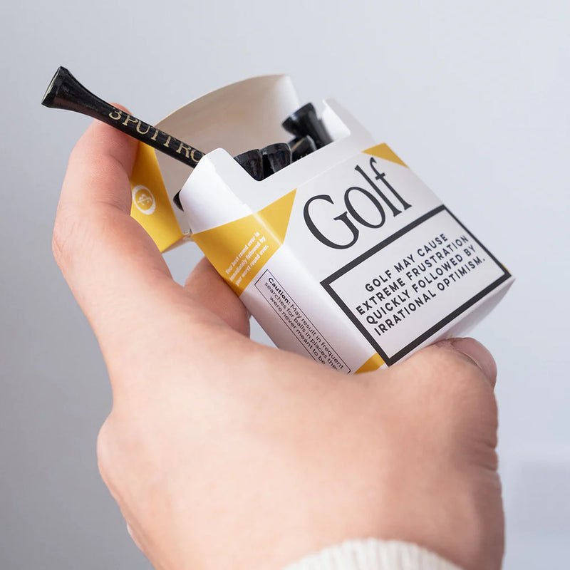 Set van 3 Gold Golf Addiction Tee Packs