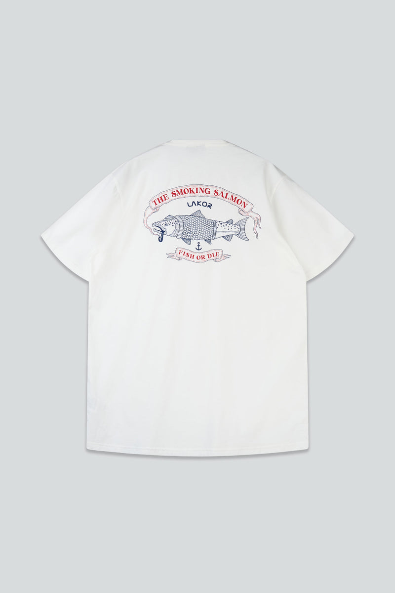 The Smoking Salmon T-Shirt - Star White