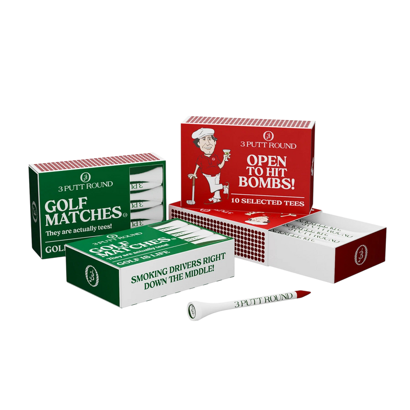 Set van 4 Golf Tee Match Boxes