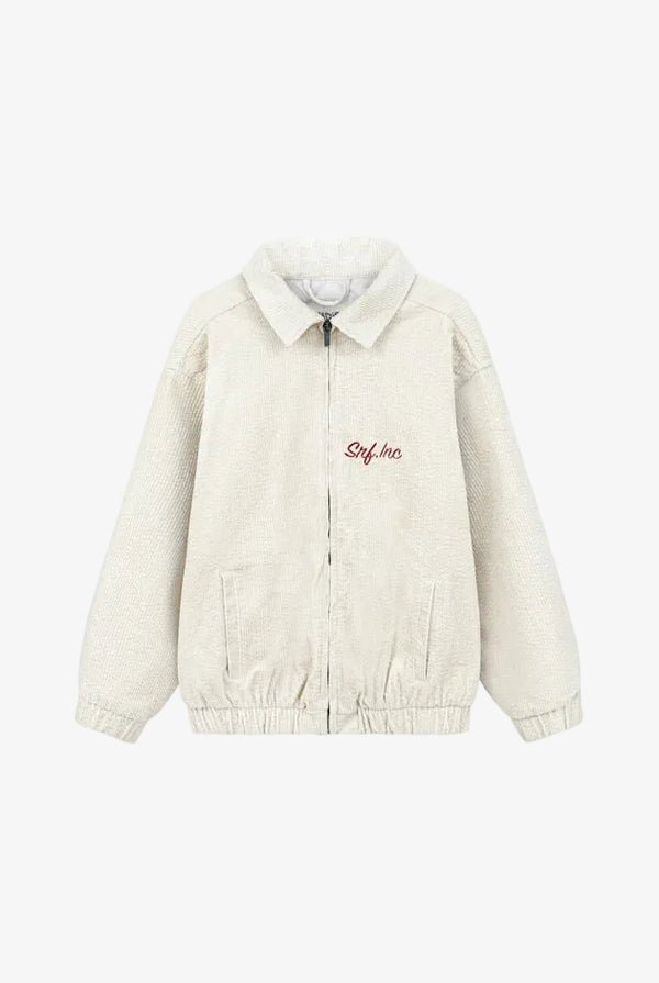 surf.inc Cord Baseball Jacket - Vintage White- lab10streetwear.nl