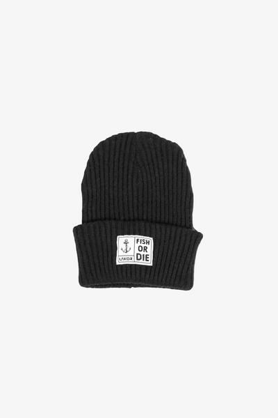 Fish or Die Beanie - Black - LAB10streetwear