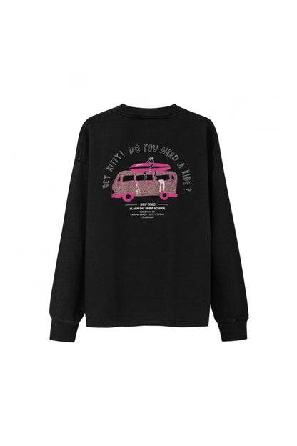 Kitty Longsleeve - Acid Black