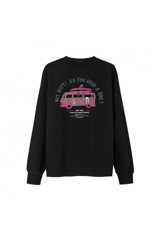 Kitty Longsleeve - Acid Black