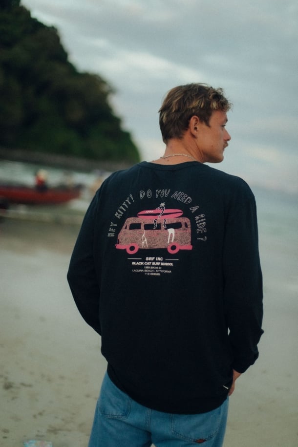 Kitty Longsleeve - Acid Black