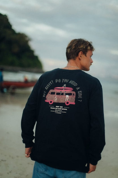 Kitty Longsleeve - Acid Black