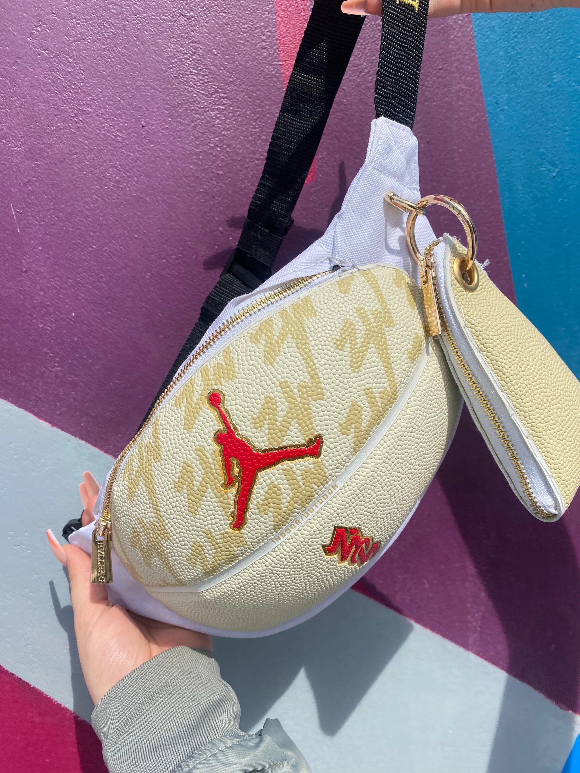 Ballbag Heuptas Flightcream met Portomonnee