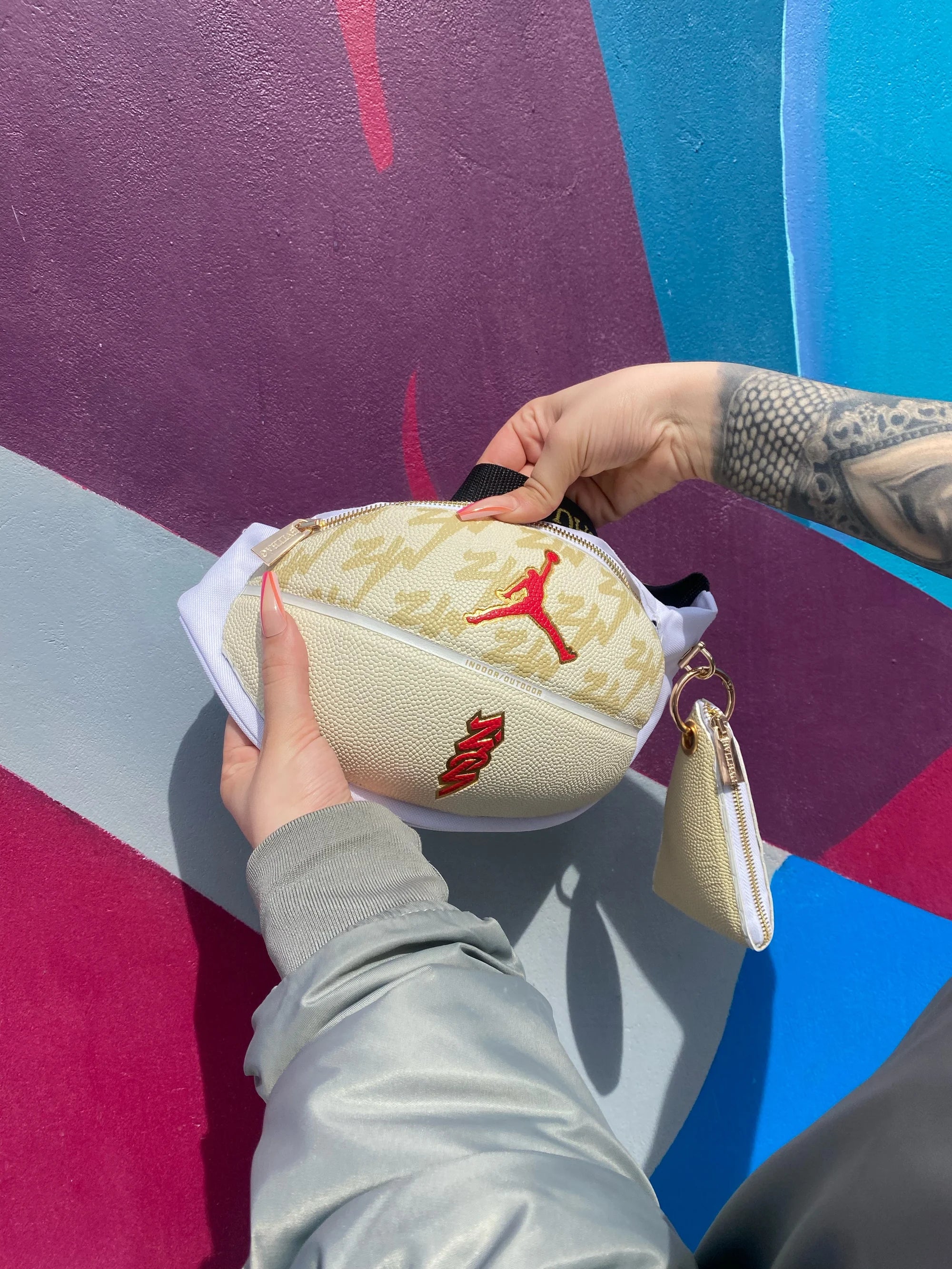 Ballbag Heuptas Flightcream met Portomonnee