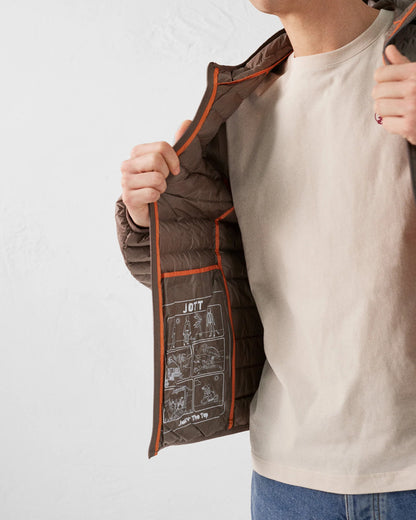 Nico Daunenjacke mit Kapuze Taupe 