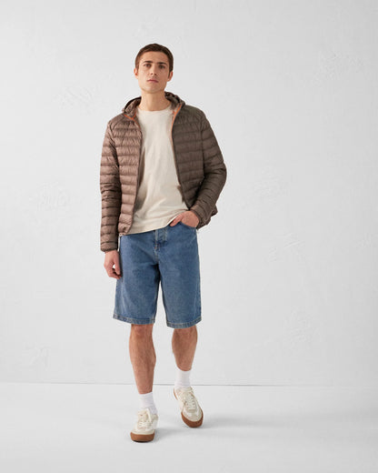 Nico Daunenjacke mit Kapuze Taupe 