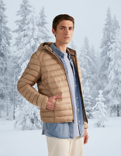 Nico Daunenjacke mit Kapuze Beige 
