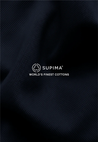 Ecmo Supima® Badge Polo Shirt - Navy lab10streetwear.nl