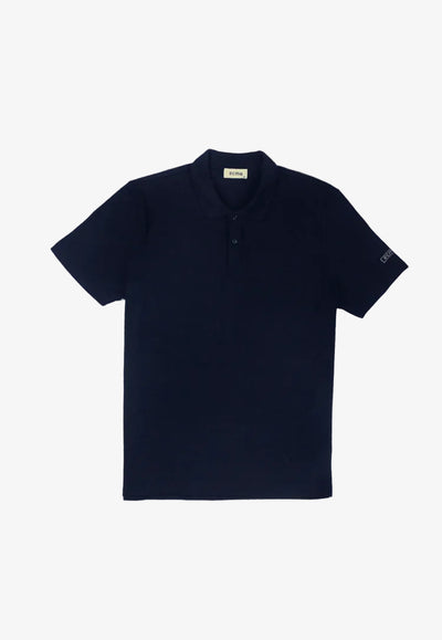 Ecmo Supima® Badge Polo Shirt - Navy lab10streetwear.nl