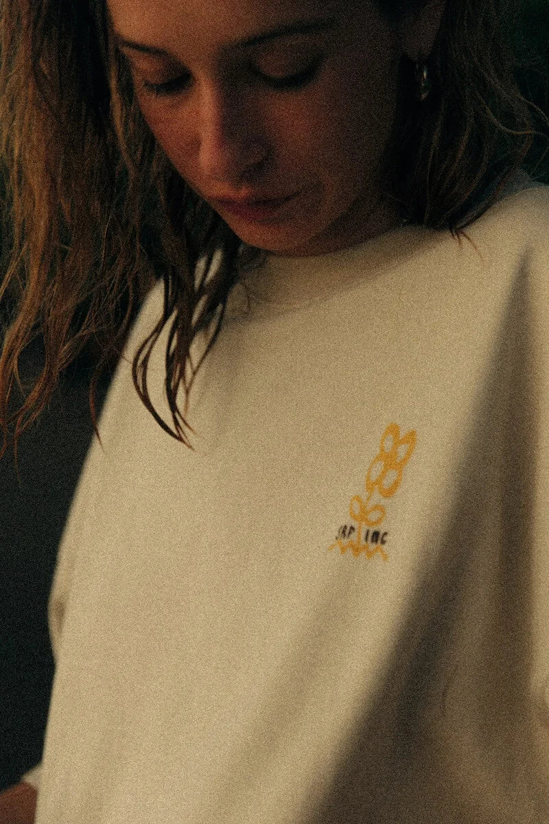 Surf.inc - Power Flower Tee - Dirty White - Lab10streetwear.nl