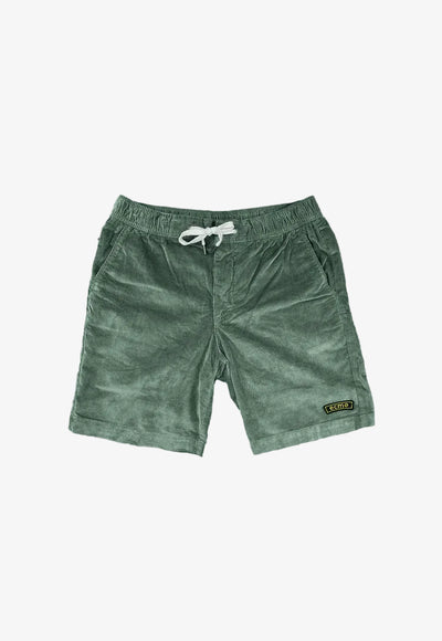 ecmo Corduroy Badge Shorts - Groen lab10streetwear.nl