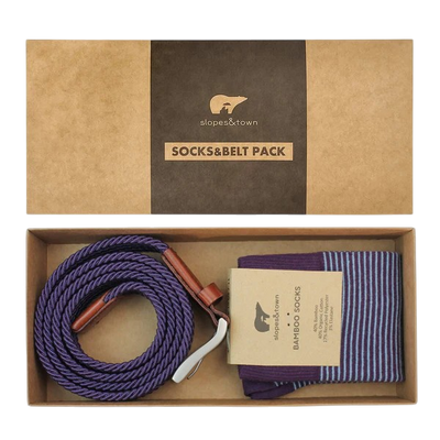 Sokken en Riem Geschenkdoos - Purple - Slopes & Town | LAB10STREETWEAR