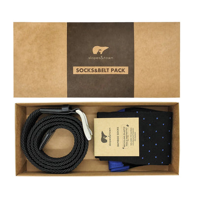 Socks and Belt Gift Box - Special Edition - Black