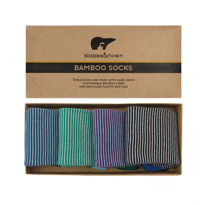 Socks Gift Box - Purple Stripes